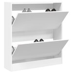 vidaXL Armoire à chaussures blanc 80x21x87 5 cm bois d'ingénierie