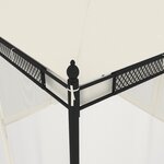 vidaXL Tonnelle avec parois en filet crème 2 93x2 93 m acier