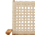 vidaXL Chaises de jardin pliantes lot de 6 beige rotin et bois massif