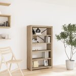 vidaXL Bibliothèque 5 niveaux 80x30x140 cm Bois solide d'acacia
