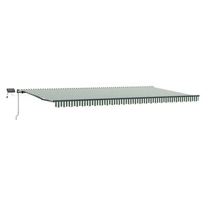 vidaXL Auvent Rétractable Vert et blanc 600 ×300 cm tissu