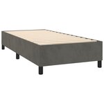 vidaXL Sommier à lattes de lit matelas et LED Gris foncé 100x200 cm