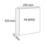 Classeur pp personnalisable kreacover - 4 anneaux en d 50mm - a4 maxi - rouge - x 10 - exacompta