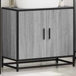 vidaXL Armoire de lavabo de salle de bain sonoma gris 65x33x60 cm