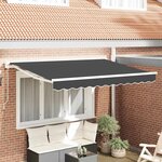 vidaXL Auvent Rétractable Anthracite 250x200 cm tissu