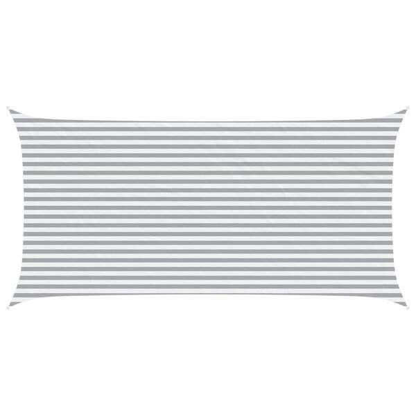 vidaXL Voile d'ombre Gris clair et blanc 6 x 3 m