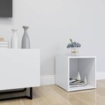 vidaXL Meuble TV Blanc 37x35x37 cm Bois d’ingénierie