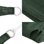 vidaXL Voile d'ombrage 160 g/m² Vert foncé 3x6 m PEHD
