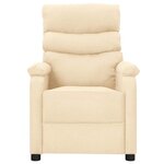 vidaXL Fauteuil de massage Crème Tissu