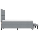 vidaXL Lit à ressorts avec matelas Gris clair 140 x 190 cm tissu