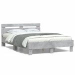vidaXL Cadre de lit sans matelas gris béton 120x200 cm