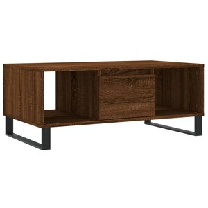 vidaXL Table basse Chêne marron 90x50x36 5 cm Bois d'ingénierie