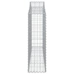 vidaXL Panier de gabions arqué 200x30x100/120 cm Fer galvanisé