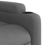 vidaXL Fauteuil inclinable de massage électrique gris foncé tissu