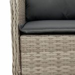 vidaXL Ensemble à manger de jardin et coussins 5 Pièces gris clair rotin