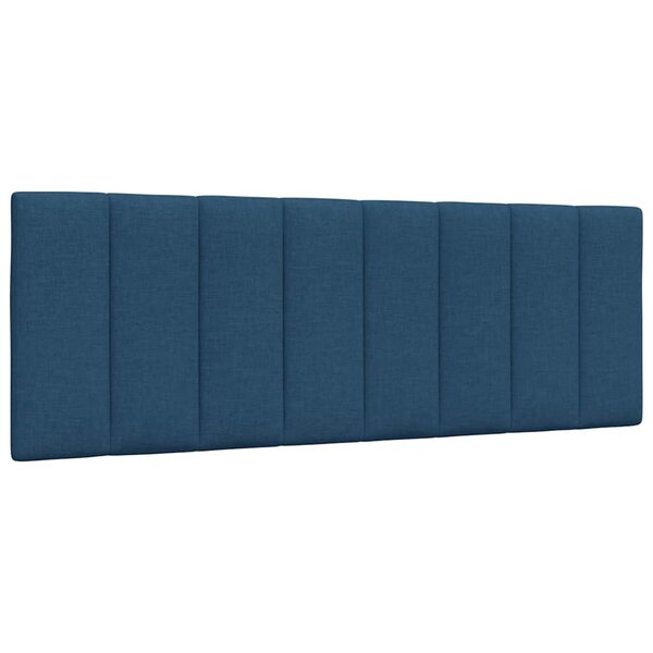 vidaXL Coussin de tête de lit bleu 140 cm tissu