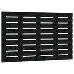vidaXL Tête de lit murale Noir 106x3x63 cm Bois massif de pin