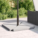 vidaXL Ensemble de bases de parasols de jardin 5 Pièces granit et acier