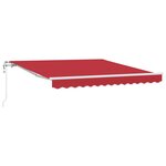 vidaXL Auvent Rétractable Automatique Rouge 350x250 cm