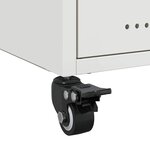 vidaXL Tables de chevet 2 Pièces blanc 36x39x43 5 cm acier