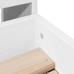 vidaXL Cadre de lit sans matelas blanc 90x200 cm bois de pin massif