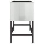 vidaXL Bac de jardin surélevé Argent 60 x 26 x 45 cm Acier galvanisé