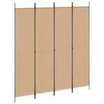 vidaXL Paravent 4 panneaux Beige 200 x 220 cm Tissu