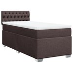 vidaXL Sommier à lattes de lit avec matelas Marron foncé 90x200 cm