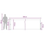 vidaXL Store latéral rétractable Anthracite 500 x 117 cm Polyester