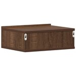 vidaXL Table de chevet flottante Chêne marron 40x30x15 cm