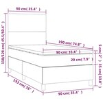 vidaXL Sommier à lattes de lit avec matelas Vert foncé 90x190 cm