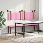vidaXL Tête de lit suspendue Uni Rose 190 x 55 x 5 cm PU antique