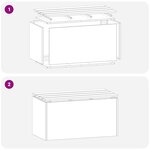 vidaXL Banc de jardin Blanc 80 x 40 x 43 cm Acier