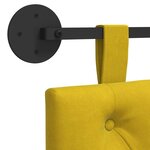 vidaXL Tête de lit suspendue Jaune Velours