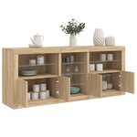 vidaXL Buffet avec lumières LED chêne sonoma 181 5x37x67 cm