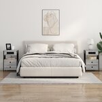 vidaXL Cabinet de chevet avec tiroir 2 Pièces Sonoma gris 40 x 31 x 60 cm