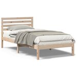 vidaXL Cadre de lit Marron 80 x 200 cm Bois massif en pin
