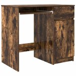 vidaXL Bureau chêne fumé 86x49x76 cm bois d'ingénierie