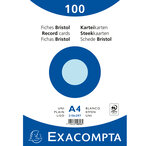 Paquet de 100 Fiches bristol bleu 210x297 s/film NP EXACOMPTA