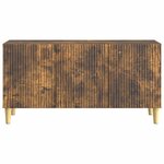 vidaXL Meuble TV Chêne fumé 99 x 34 5 x 50 cm Bois d'ingénierie
