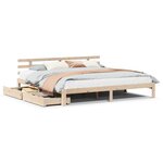 vidaXL Cadre de lit avec tiroirs sans matelas 200x200 cm