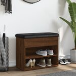 vidaXL Banc à chaussures chêne marron 62x32x50 cm bois d'ingénierie