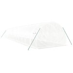 vidaXL Serre avec cadre en acier blanc 42 m² 14x3x2 m