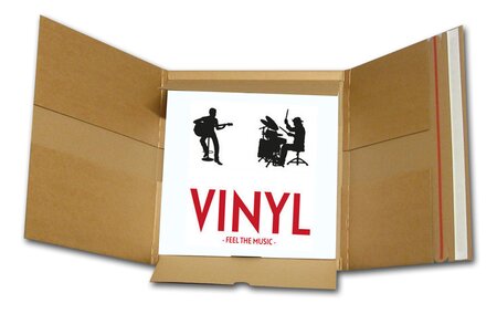 Emballage carton sécurisé pour disque vinyle 33t et maxi 45t - Lot de 34