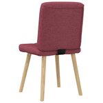 vidaXL Chaises à manger lot de 6 rouge bordeaux tissu
