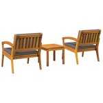 vidaXL Ensemble bistrot Marron 45 x 45 x 38cm Bois d'acacia massif
