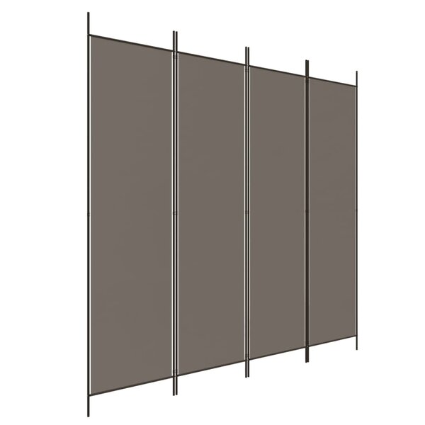 vidaXL Cloison de séparation 4 panneaux Anthracite 200x220 cm Tissu