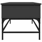 vidaXL Table basse noir 100x50x45 cm bois d'ingénierie et métal