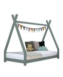 Lit tipi enfant NAKANA 80 x 180 vert sauge