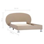 vidaXL Cadre de lit sans matelas cappuccino similicuir 100x200 cm